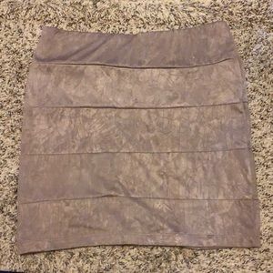 XoXo tan silk mini skirt